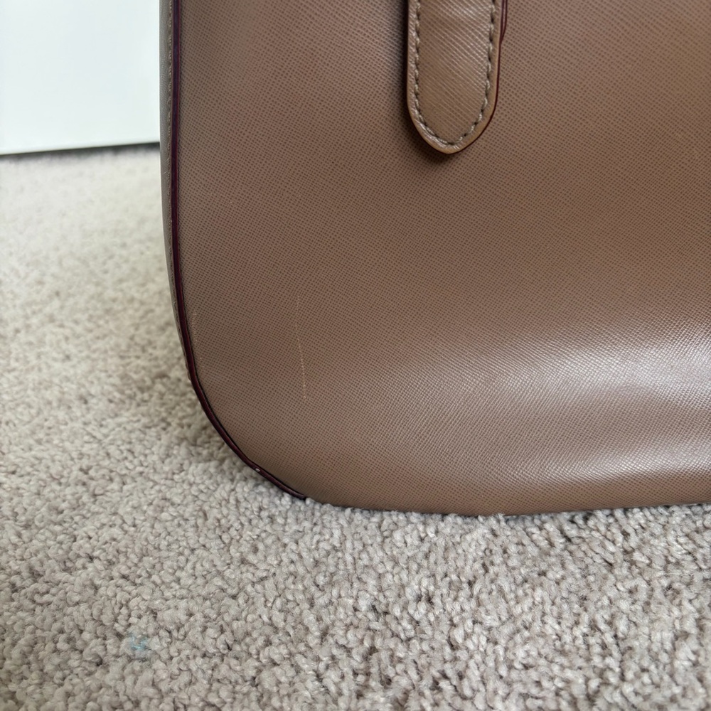 Kate Spade Tan Satchel Purse with Flaws - Picture 13 of 13